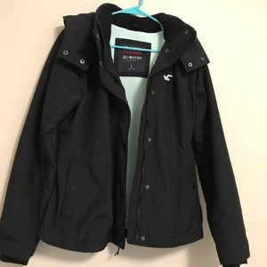 Hollister black heavy coat